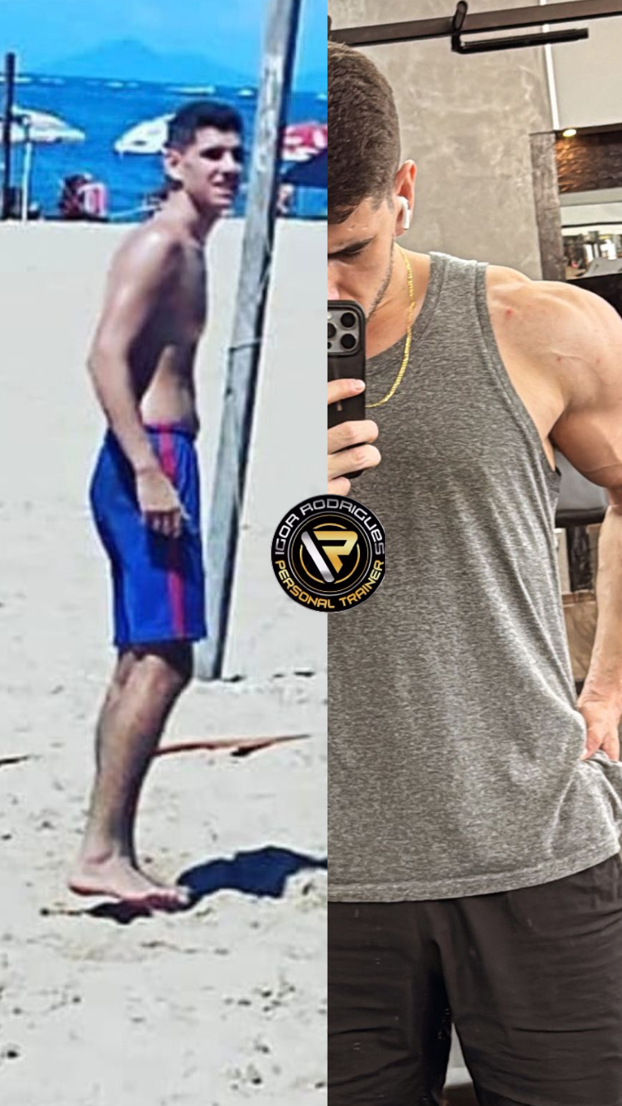 Antes e Depois - Evolução em Hipertrofia